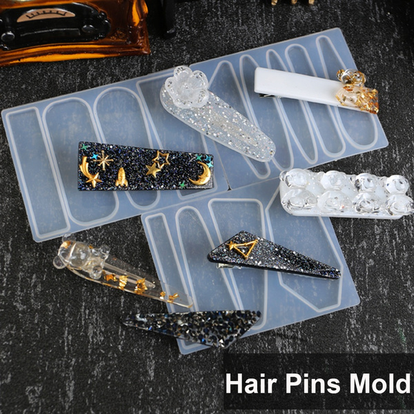 DIY Hair Pin Silicone Resin Casting Mold for Hair Pin Pendant