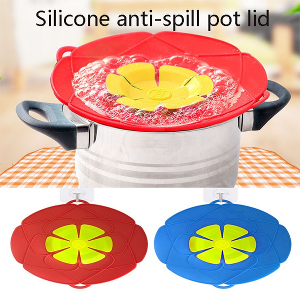 Silicone Spill Stopper Lid Cover - Red