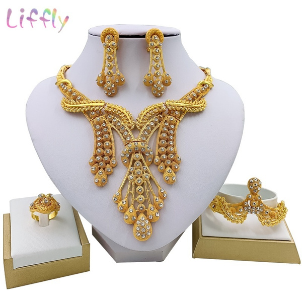 Big gold sale jewellery set