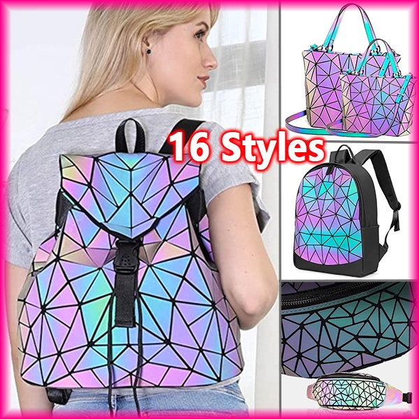 holographic backpack purse