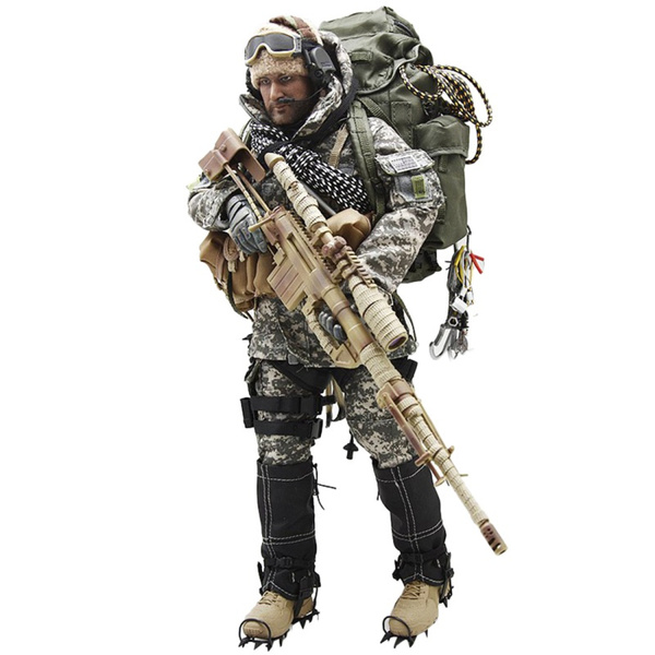 1/6 30CM Action Figure Model Navy SEAL Snow Sniper Soldier Model