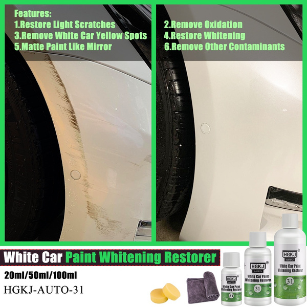 White Car Scratch and Swirl Remover Car Scratch Remover Polish & Paint  Restorer Easily Repair Paint Scratches Water Spots Car Accessories