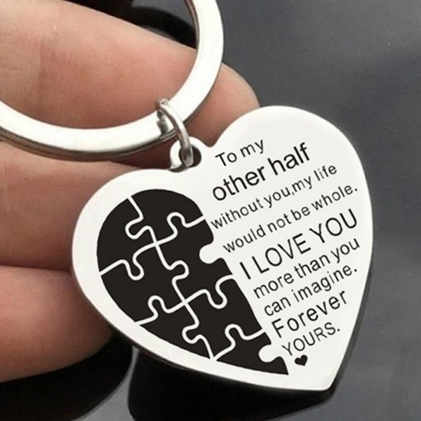 Half heart sale keychain for couples