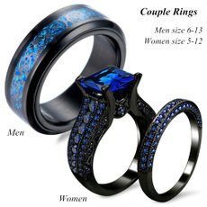 Couple Rings, Blues, 8MM, lovering