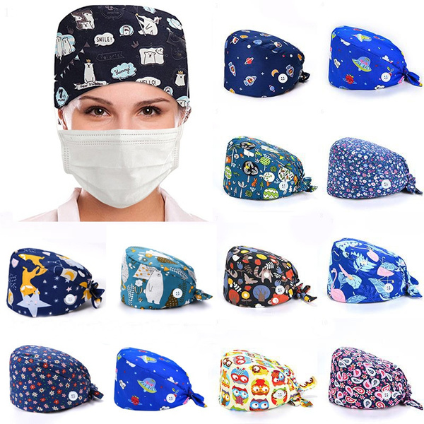 dental surgical cap with buttons