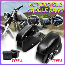 Bikes, motorbike, Luggage, leather