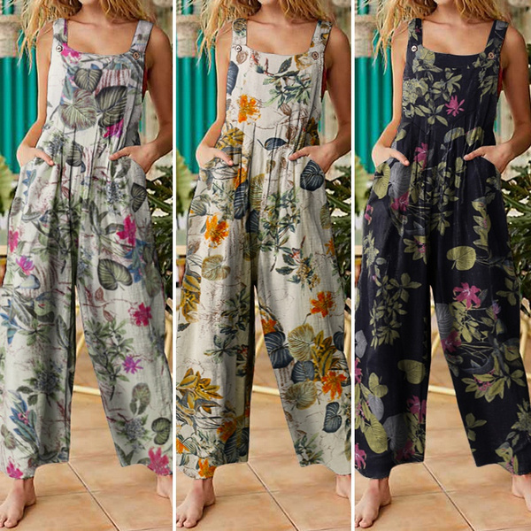 floral romper long pants