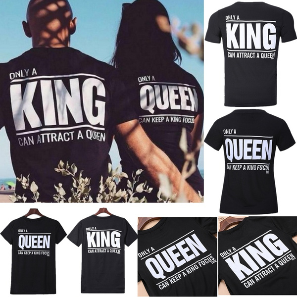 King Queen Couple T-shirts, Matching T-shirts