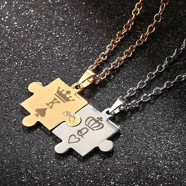 Puzzle piece store jewelry couples