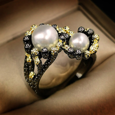 Sterling, Flowers, wedding ring, 925 silver rings