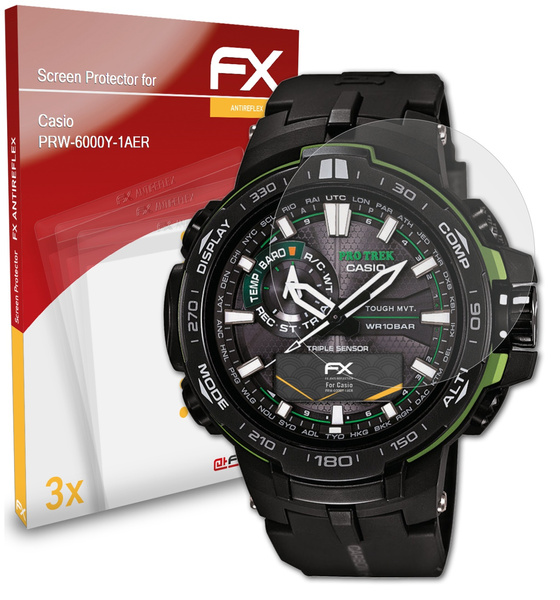 atFoliX 3x Screen Protector compatible with Casio PRW-6000Y