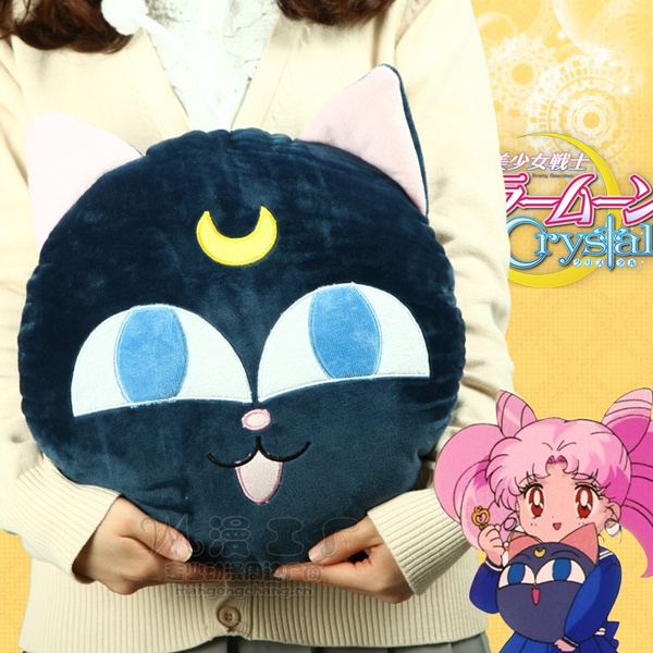 37cm Anime Sailor Moon Luna Cat Plush Doll Soft Stuffed Toy Pillow Cushion Gift 