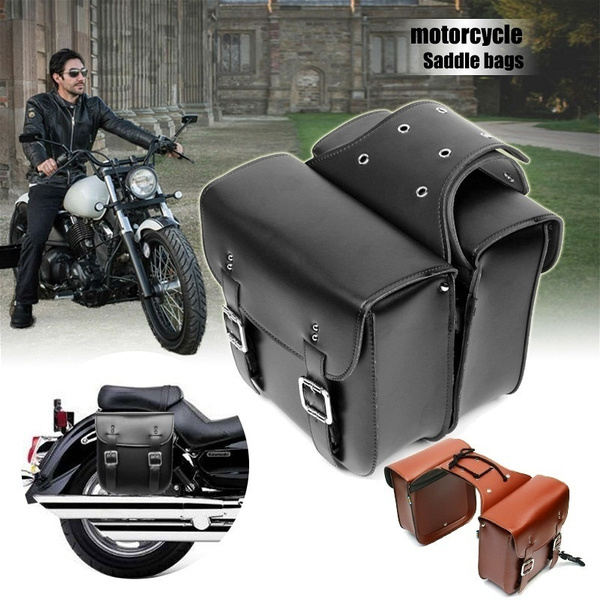 Motorcycle Leather Saddle Bag Motorcycle Side Bags 