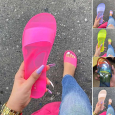 Summer, Sandals, candy color, Flats
