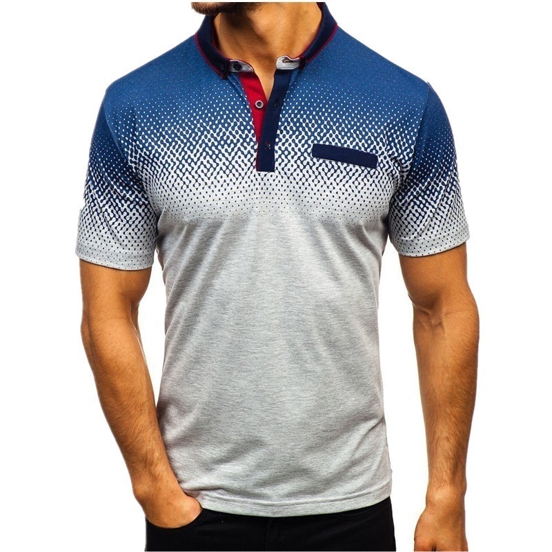 

summer new short sleeve fashion casual lapel t-shirt