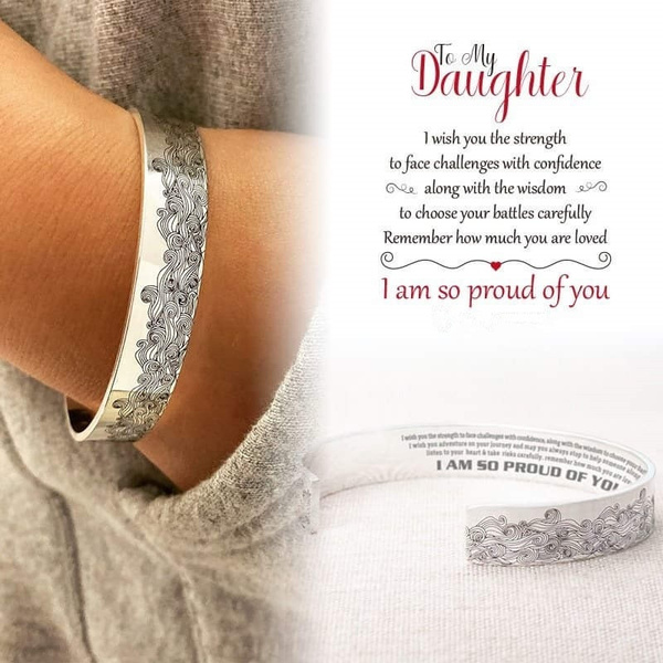 I Am So Proud Of You To My Daughter Granddaughter Love Mom Grandma I Am So Proud Of You Bracelets Birthday Graduation Christmas Gifts Wish I Am So Proud Of You To My Daughter Granddaughter Love Mom Grandma I Am So Proud Of You Bracelets Birthday Graduation Christmas Gifts Wish
