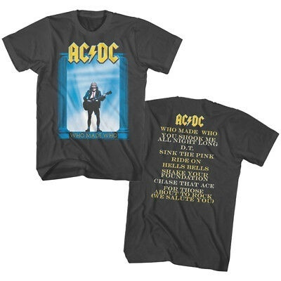 Acdc Who Made Who Album Cover Herren T Shirt Metal Rock Band Konzert Tour Merch Wish