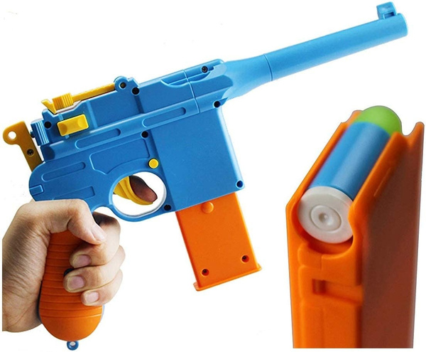 Blue Colt 1911 Toy Gun with Ejecting Magazine Glow Tip Bullets Style of M1911 