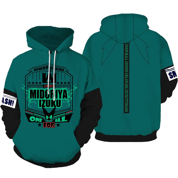 my hero academia midoriya izuku anime hooded sweatshirt adult cosplay  unisex hoodies  wish