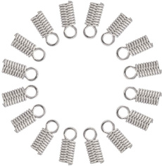Steel, tubecoilcordend, necklacespringfastener, necklacebracelet