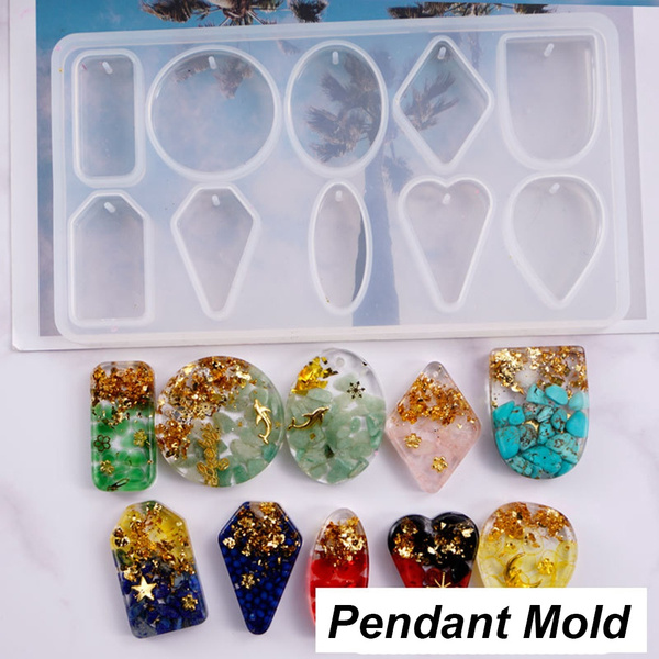 Earring Resin Mold - Pendant UV Resin Mold - Jewelry Molds for