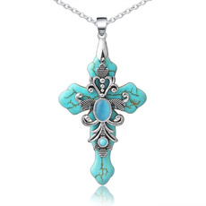Blues, christianjewelry, Turquoise, Cross necklace