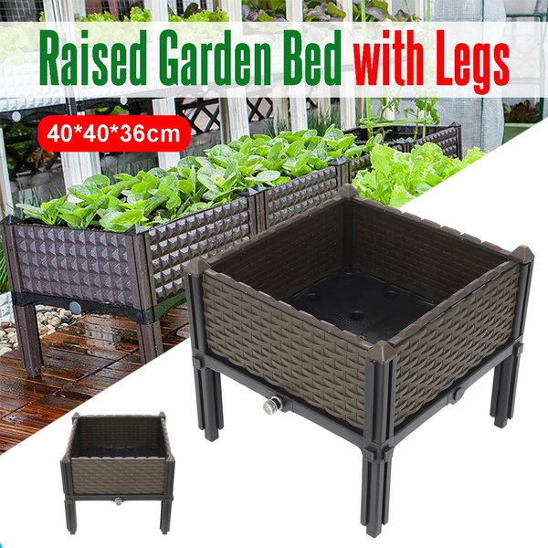 Raised Garden Bed For Vegetables Elevated Planter Box With Legs Outdoor Patio Flower Herb Container Gardening Wish Raised Garden Bed For Vegetables, Plastic Raised Garden Beds On Legs