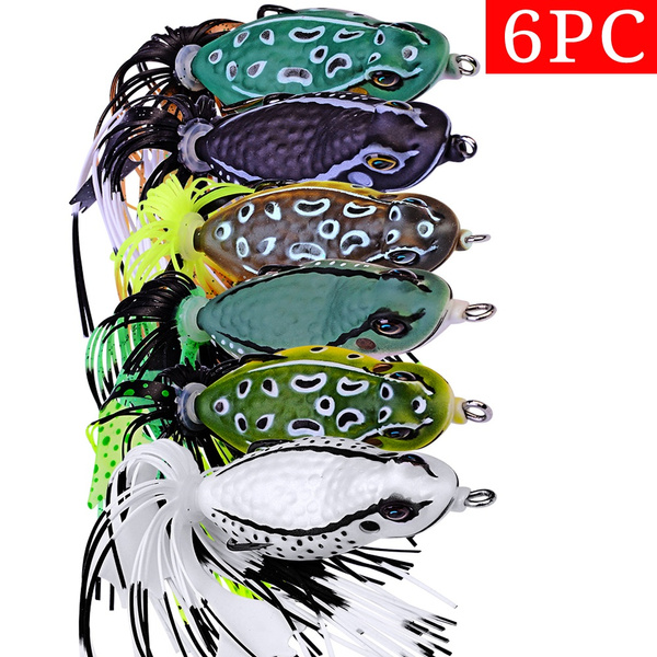 6Pc Frog Lure High Quality Fishing Bait 6 Colors Fishing Lures  7cm-2.76/0.46oz-12.95g Topwater Tackle