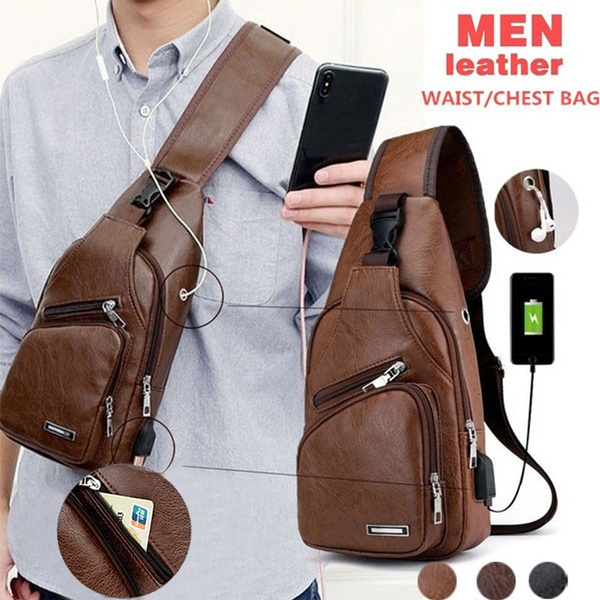 Classic Fashion Men's Pu Chest Bag Mini Coin Purse Key Eye Phone Organizer  Pouch Street Casual Small Bag Commuting Bag Fanny Pack Crossbody Bag Sling  Bag Shoulder Bag For Going Out Travel