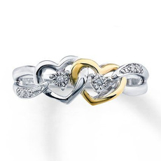 Sterling, Heart, Bridal, wedding ring