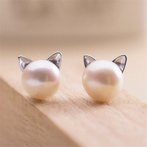 Boucles d'Oreilles Chat Or