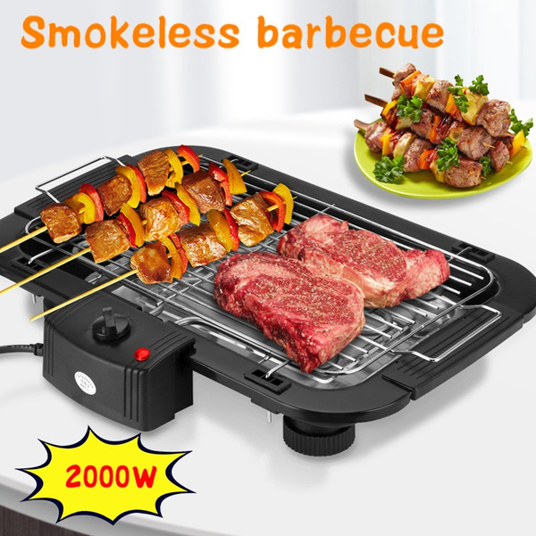 Home/outdoor Portable Smokeless Electric Barbecue Grill BBQ Stove Electric  Griddle Barbecue Multi Gear Adjustment