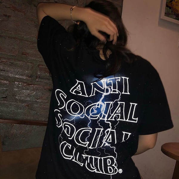 anti social social club lightning shirt