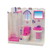 barbie in bathroom