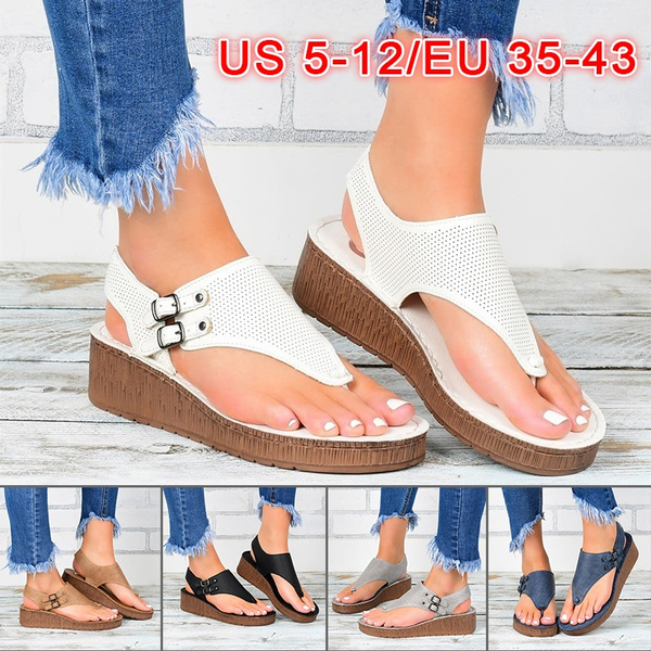 Plus size platform online sandals