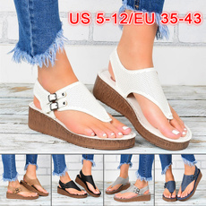 Wedge Sandals, Summer, Flip Flops, Plus Size