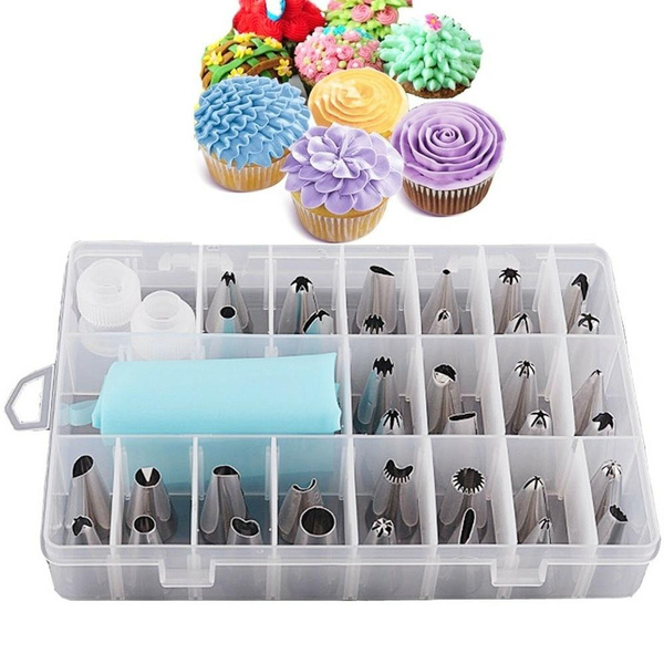 Cake Decorating Icing Piping Nozzles Ice Cream Tool Pastry Bag Baking Mold 