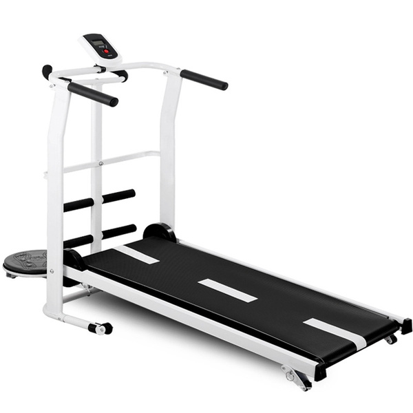 FOLDABLE MANUAL TREADMILL WORKING MACHINE CARDIO FITNESS EXERCISE INCLINE HOME 