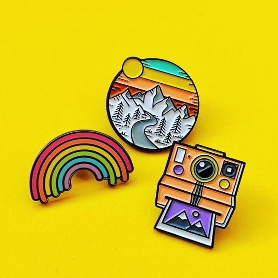 Vintage Globe Enamel Pin Earth Lapel Pin Rainbow Hat Pin Nostalgia Pin  Retro Pin Vintage Pin School Badge 