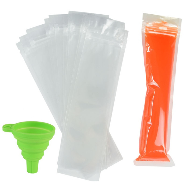 100pcs Ice Mold Bag Disposable Ice Popsicle Mold Bags Ice Cream Home Kitchen Diy Self Styled Tools Freezer Icicle Molds Pack With Funnel Wish