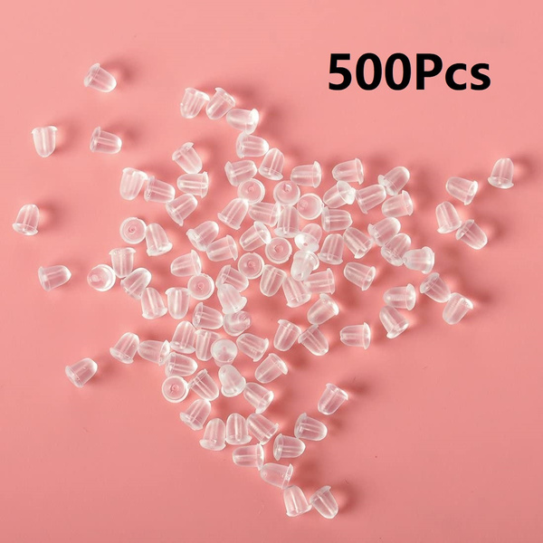 500Pcs Clear Soft Rubber Earring Backs Stopper Small,Clear Earring Studs,Allergy  Free Transparent Butterfly Earring Backs Keepers Earring Safety Back for  Women's DIY Jewelry Supplies