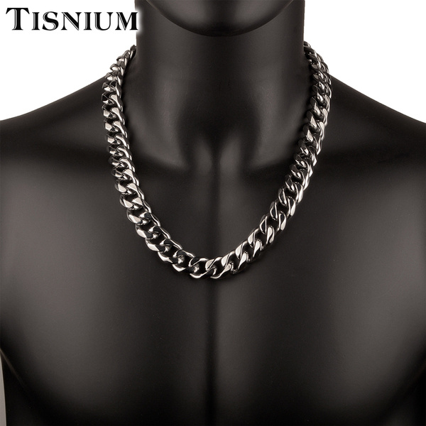 Details about   Goth Jewelry Cuban Link Chain Men's Necklace Hip Hop Boys Gift Punk Style Choker 