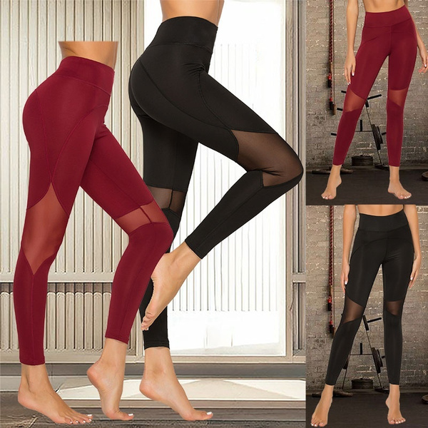 Women Fashion Solid Color Yoga Pants 