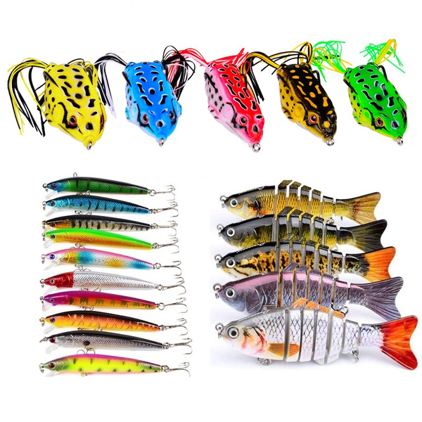 3 Types Fishing Lures Bionic Swimming Lure Bait 3D Eyes Fishing Hard Lure  Artificial Food with Hooks