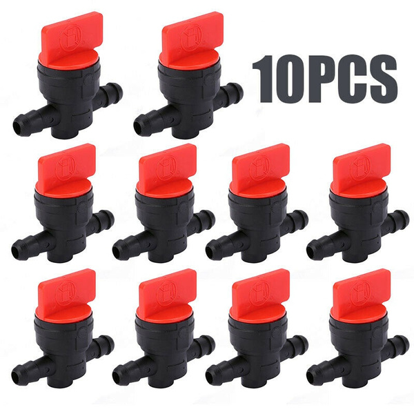 10Pcs New 1/4 Inch Line Straight Fuel Gas CutOff ShutOff Valves