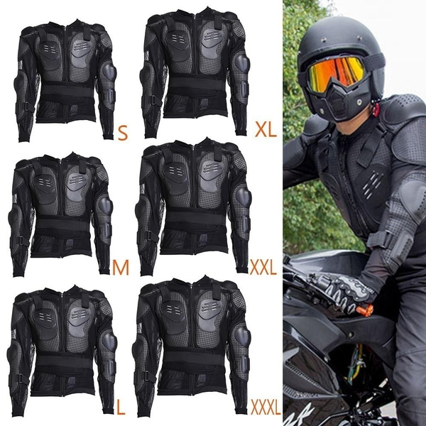 S-3XL Motorcycle Riding Gear Full Body Armor Jacket Spine Chest Shoulder Protect 