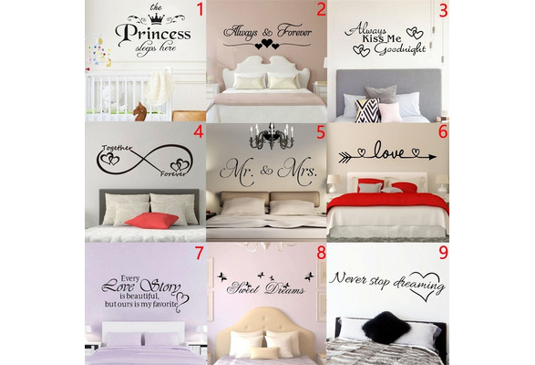 Always Forever Romantic Bedroom Wall Sticker Love Quote Wall Art