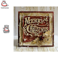 stencil, Christmas, catlovecraft, metalcuttingdie