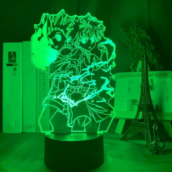 3d Lamp Anime HUNTER x Gon and Killua Figure Nightlight Led Night Light for kids 