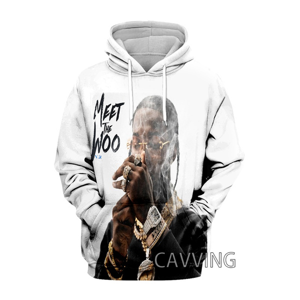 Pop Smoke Hip Hop Rap Tops Men Women Casual Hoodie Sweatshirt Hooded pullover  Q 